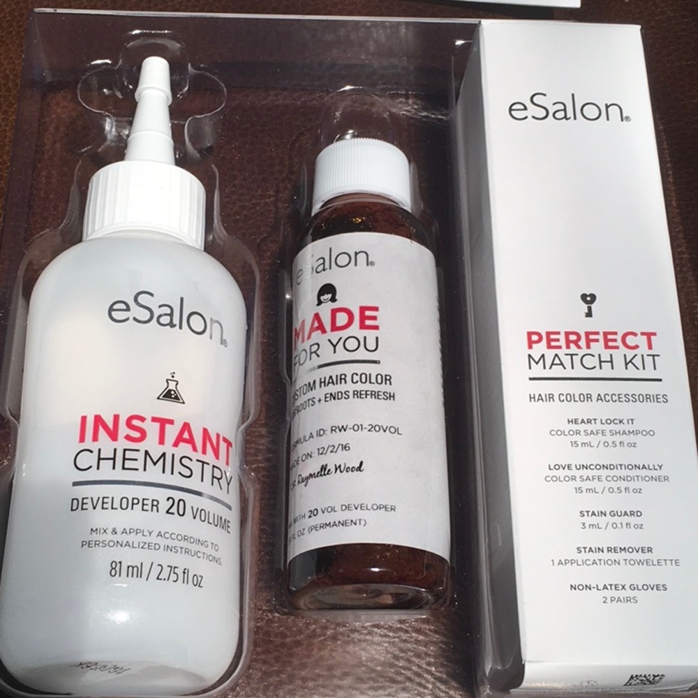 eSalon Darkest Brown Hair Color.Comes with instructions.Everything you need DIY.